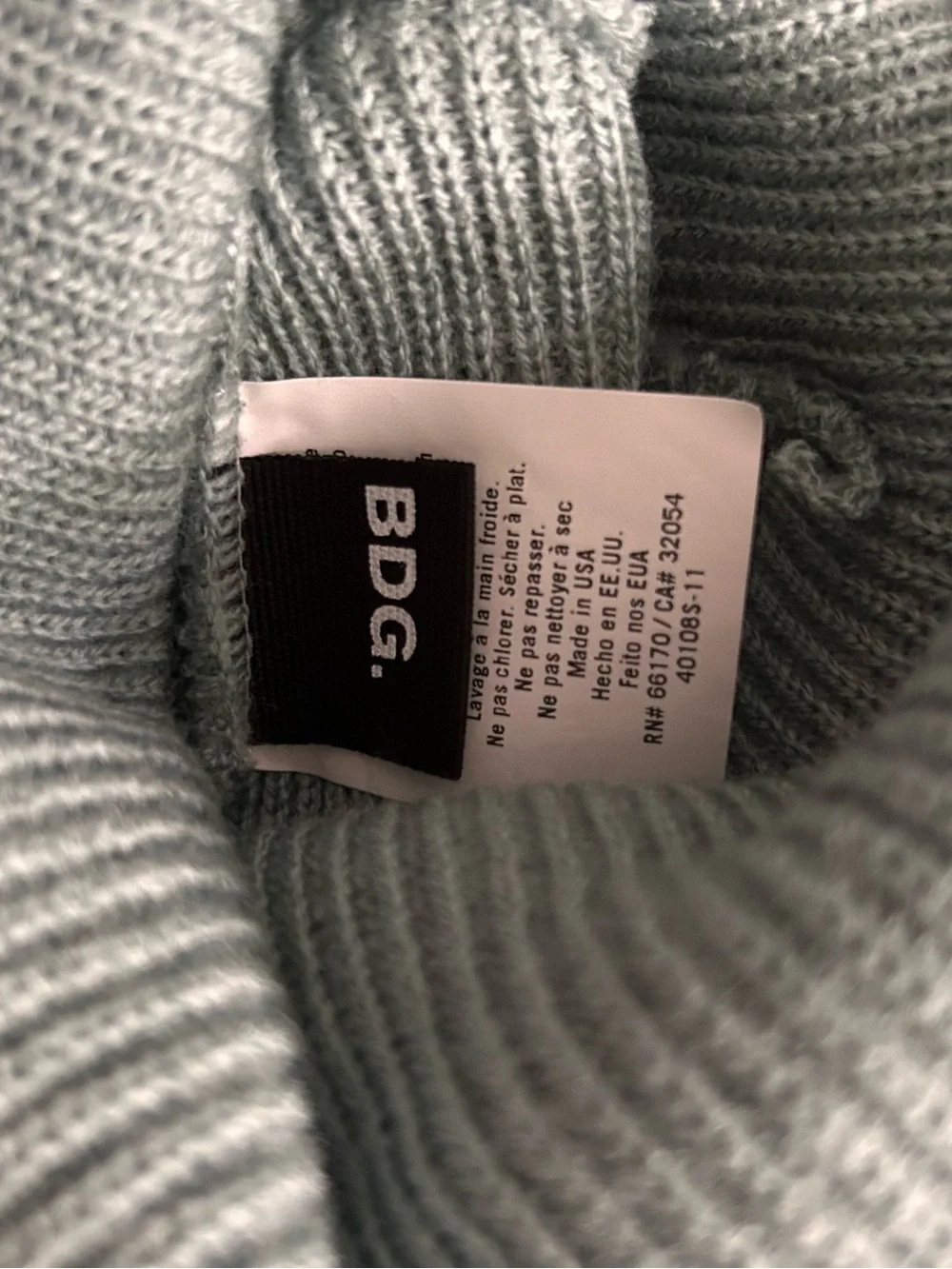 Urban Outfitters BDG Ribbed Knit Beanie
